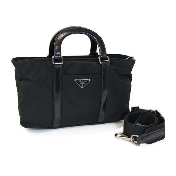 PRADA Black Leather Shoulder Bag - Picture 1 of 10